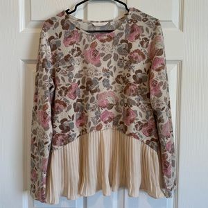 LAUREN CONRAD - Pastel Floral Layered Sweater (L)